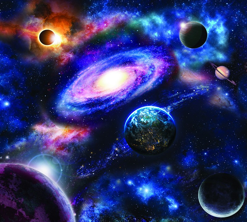 Фотопанно P-079 Планеты 300*270 (Холст) на флизелиновой основе, Divino Decori