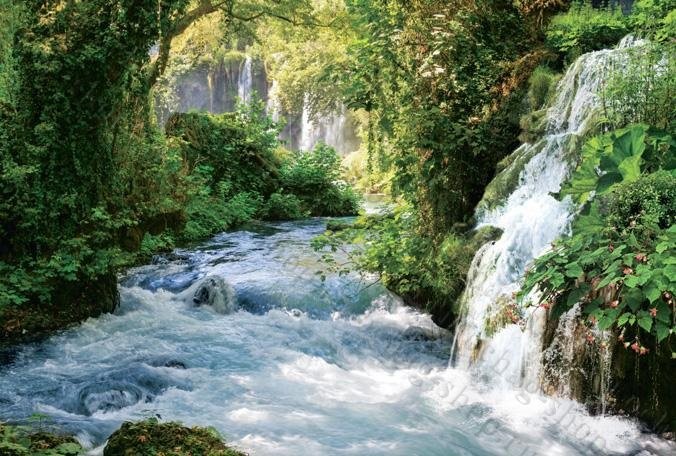 Фотообои бумажные 9л Тропический водопад 294*201 (10) №224