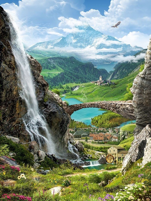 Фотообои бумажные 8л Зеленая долина 196*260 (10) №297