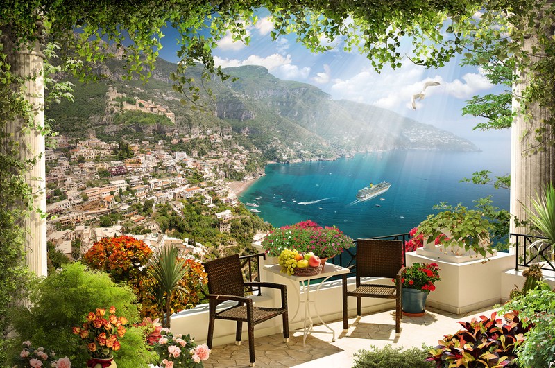 Фотообои бумажные 16л Солнечная бухта  392*260 (10) №292