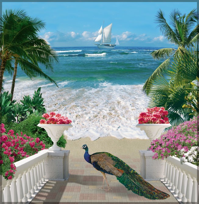 Фотообои бумажные 6л У моря 196*201 (10) №64